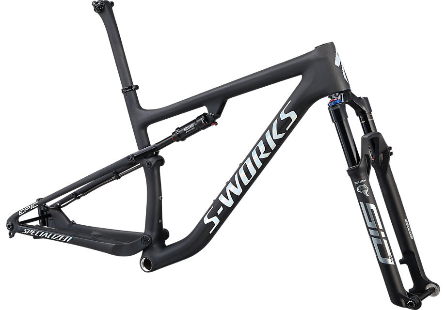 2021 Specialized S-Works Epic 29" Mountain Frameset - Medium, SATIN GLOSS CARBON/WHITE SPECTRAFLAIR