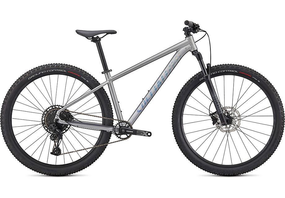 2021 Specialized Rockhopper Expert 29" Mountain Complete Bike - Medium, SATIN SILVER DUST / BLACK HOLOGRAPHIC