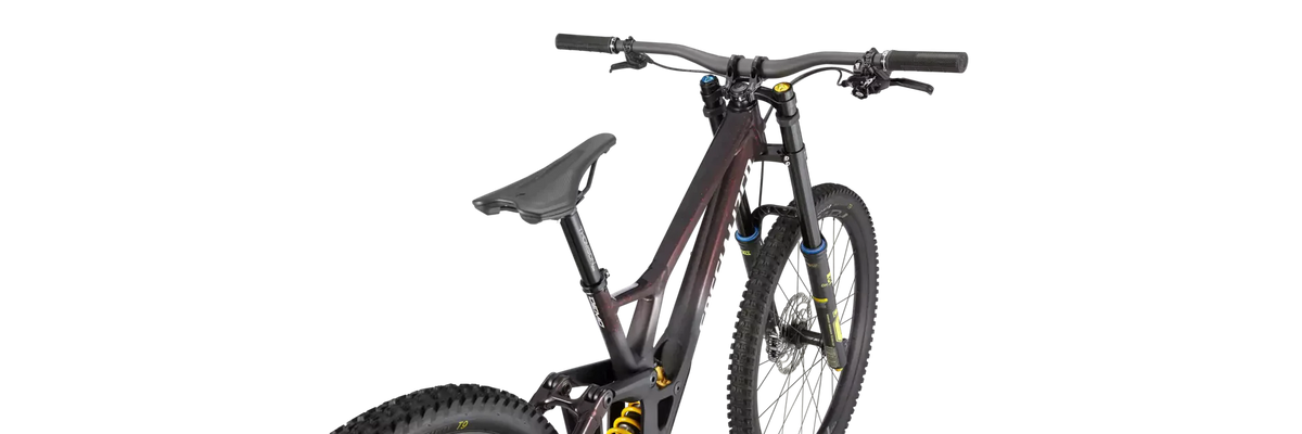 2022 Specialized Demo Race Mullet Downhill Mountain Complete Bike - S3, Gloss Red Onyx / Flo Red Speckles / Satin Black / Dove Grey
